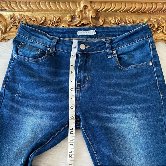 Luxe Moda Fringe Boho Chic Jeans - Picture 8 of 12